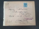 Brasil, envelope circulado para New York/EUA, na II Guerra Mundial, carimbo `EXPRESSA`, tarja de fechamento de Censura Norte Americana e carimbo `FCS CLAIMED BY OWNEROF FIRST ADDRESS` (correspondência reivindicada pelo proprietário do primeiro endereço). Interessante e curioso. Raro item (carimbo)! Um selo de porte perdido