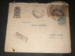 Brasil, envelope circulado em papel timbrado da Escola Naval, ainda com a carta original. Carimbo de "Registro do DF" e carimbo "EXPRESSA". Belo item!