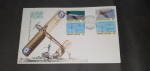 SANTA LUCIA (Colônia Inglesa), FDC de 1985 com CBC e selos, tema AVIAÇÃO