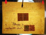 Brasil, vale postal circulado com carimbo da Ag. de Sete Lagoas - MG em 1939, com filigrana duplo Ruby Bond. Extremamente raro!