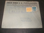 Brasil, envelope publicitário, circulado em 1936, com carimbo de Censura "S.P. LIVRE", nítido. Lindo!