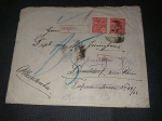 Brasil, envelope circulado com franquia de selos Vovó de 200 réis, com destino à Alemanha, taxado no destino reendereçado com carimbo. Belíssimo e raro item!