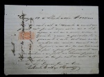 Brasil II Império, nota promissória da cidade de Campos, de 547.000 réis, datada de 15 de Setembro de 1885 com estampilha fiscal D. Pedro II de 400 réis. BEC.