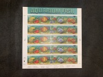 EUA, folha completa temática, "AQUARIUM FISH", "Peixes". MINT. Facial de 6,60 dólares