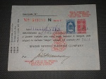Brasil, promissória/documento fiscal, da SINGER de 1928, conhecido com Inteiro Fiscal, pois possui os selos fiscais impressos. Excelente estado. Raro item! Difícil de encontrar nesta qualidade!