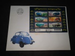 Brasil, FDC de 2001, com bloco e CBC's tema Carros Antigos, padrão real