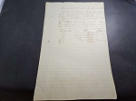Brasil II Império, documento particular datado e situado Campos, 25 de Outubro de 1884, com estampilha/selo fiscal de 200 réis, D. Pedro II. Trata de uma fazenda penhorada. Merece estudo. Excelente estado!