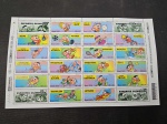 Brasil, folha com 20 selos de 2000, "TURMA DA MÔNICA - Esportes Olímpicos". Catálogo 600 reais. (Cod IRS)
