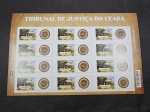 Brasil, folha de selos personalizados, 2015, "TRIBUNAL DE JUSTIÇA do Ceará". MINT. Valor de  catálogo 1200 reais. (Cod IRS) Capa do nosso catalogo.