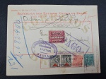 Brasil, Vale Postal circulado em 1931 com franquia isolada do selo de depósito de 500.000 réis e tendo como selos de prêmio, par de selos da REVOLUÇÃO de 2000 réis. Raro item! Item de exposição!