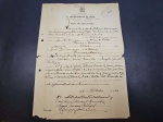 Brasil, documento particular de 17/0UT/1946 do estado da Bahia, Auto de Apreensão de vinho tinto e branco. No verso, estampilha/selo fiscal de 320 réis do R.G. do Sul. Raro item!  (LI)