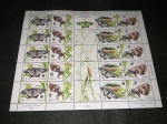 Sérbia, folha completa de 2016, "BORBOLETAS/WWF". MINT