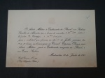Brasil/Uruguai, déc 40, convite para jantar oferecido pelo Adido Militar à Embaixada do Brasil em Montevideo em 22 de Junho de 1941 (Gov. Vargas) ao General Alfredo Campos e Sra., em homenagem ao Cel. CIPRIANO OLIVEIRA, novo Adido Militar da embaixada Brasileira no Uruguai. Perfeito! Brasão/selo secco com as armas da República do Brasil