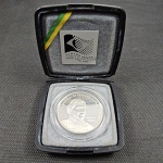 Brasil, moeda de prata de 1995, "AYRTON SENNA". Estojo no estado. (CMA 1)