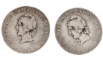 Brasil. Lote composto por duas moedas de 2.000 Réis, em prata, da República, datadas de 1907 e 1910, apresentando no anverso a efígie da República e, no reverso, o valor facial envolto pela inscrição "Ordem e Progresso". Peso total: 39,6 g.