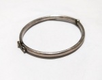 Vintage Fashion Luxo jóias, Bracelete em Prata de Lei 925, com Âmbar, medindo 60cm de diâmetro interno e 6,7cm de diâmetro externo. Fecho Baioneta com trava. Peso total 9,16gr