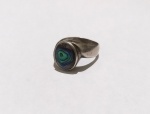 Vintage Fashion Luxo Jóias, Anel em Prata de Lei com Pedra Abalone, Aro 18,5. Peso total 4,90gr
