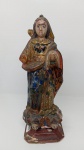 Antiga Santa Nossa Senhora da Conceição em madeira, falta o braço direito e fundo está solto. Mede : 23cm  - M.A