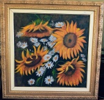 SANDRA REGINA GOUVEA FIORE - OST - 1998 - Girassois e Margaridas - Mede: SM  70x70 cm  - ROB (8)