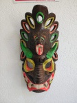 Máscara do diabo negro madeira tradicional de Ocumicho México- Mede: 23 x 37 cm  (VE67)