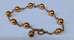 Antiga pulseira de bolinha em OURO - Peso: 3,3 g - Mede: 20 cm aberto