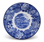 ANTIGO PRATINHO DE COLEÇÃO EM PORCELANA INGLESA WOODS WARE. DECORAÇÃO FAZENDINHA. COLOCADO ARAME COM MASSA PARA PENDURAR O PRATO. MEDINDO 14.5 CM