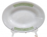 TERMO REY - ANTIGA TRAVESSA OVAL EM VIDRO OPALINADO. MEDINDO 20 X 27 CM