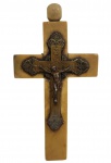 ANTIGO CRUCIFIXO. MARFIM.  "COLADO " MEDINDO 12  X 6.5 CM