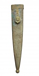 ANTIGA BAINHA PARA FACA / PUNHAL EM METAL RICAMENTE DESENHADA. MEDINDO 15 CM
