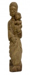 ANTIGA IMAGEM SACRA EXECUTADA EM MADEIRA NOBRE. MEDINDO 68 X 12 X 11 CM
