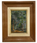 OKOLISAN - ANTIGO QUADRO ÓLEO SOBRE TELA " ABSTRATO". MEDINDO A MOLDURA 45 X 37 CM