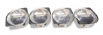 LOTE COM QUATRO PETISQUEIRAS EM INOX. MARCA GAZOLA.  MEDINDO 3.5 X 8.5 X 10.5 CM