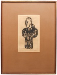 Poty Lazzarotto (Napoleon Potyguara Lazzarotto, 19241998): "Sao Benedito". Tiragem "9/10". Assinado e datado à lápis. Moldura em passpartout envidraçada. Medidas: Alt.: x Comp.:
