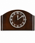 JUNGHANS : Antigo relógio de mesa alemão da marca "Junghans", a corda com chave , caixa em madeira. . Med. 40 cm (necessita revisão , no estado)