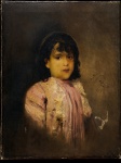 Jose Capuz (18841964) : "Retrato de menino", óleo s. tela , ass. centro dir. e dat. 1890 . (pequenas faltas na tela). Med. 70 x 55 cm (Nota Biográfica: Nascido em uma família de escultores de origem italiana que se estabeleceu em Valência no século XVII,e sua formação começou com seu pai e tio na Real Academia de Belas Artes de San Carlos, em Valência. Em 1904, mudou-se para a Real Academia de Belas Artes de San Fernando, em Madri, e para a oficina do Padre Félix Granda, uma das figuras mais proeminentes de sua época na escultura religiosa. Após receber uma bolsa de estudos que lhe possibilitou sua primeira viagem a Roma, que estendeu a Florença, Nápoles e Paris, retornou à Espanha. Durante sua estadia em Roma, conheceu outro bolsista, o posteriormente renomado pintor José Nogué Massó, que pintou o retrato de Capuz em 1910. Esta obra primorosamente executada encontra-se atualmente no Museu Provincial de Jaén e pertence ao Governo Regional da Andaluzia.A partir da década de 1920, alcançou grande sucesso nos círculos artísticos espanhóis, conciliando seu trabalho artístico com o ensino na Escola de Artes e Ofícios de Madri, como professor de Modelagem e Fundição. Em 1927, foi nomeado para a Real Academia de Belas Artes de San Fernando. Em 11 de fevereiro de 1933, foi cofundador da Associação de Amigos da União Soviética, criada numa época em que a direita adotava um tom condenatório em relação aos relatos das conquistas e dos desafios do socialismo na URSS.