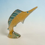 ABRAHAM PALATNIK  Escultura cinética representando peixe Marlin. Med. 28 x 29 cm