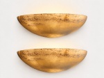 Par de plafoniers  franceses antigos, de parede em alabastro . Med. 32 x 16 cm