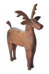Arte Popular : Escultura em madeira representando alce , autoria não identificada. Med. 65 x 30 x 50 cm alt