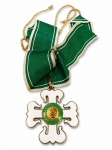 Condecoração : Ordem do Mérito Militar .grau de comendador , para uso ao pescoço , República Federativa do Brasil , completo com fita , em perfeito estado, no estojo.