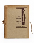 "OSWALDO GOELDI - Álbum de 10 gravuras em madeira, 1930. Assinado. Exemplar número . Considerado o primeiro álbum de gravuras artísticas publicado no Brasil. Medidas: 34 x 26 cm"