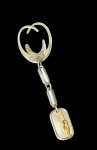 Chaveiro em prata de lei. Peso. 19,4 gr. Med. 10 cm