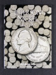 Livro Porta Moedas - Coin Holder H.E Harris & Co. Jefferson Nickel 1962 – 1995, com as moedas circuladas dos anos: 1963, 1964, 1969 D, 1970 D, 1970 S, 1972 D, 1975 D, 1977 D, 1978, 1984 P, 1984 D, 1986 P, 1987 P, 1988 P, 1989 P, 1990 D, 1991 P, 1992 P, 1993 P, 1993 D, 1994 P, 1995 P, 1995 D.