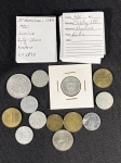 Moedas circuladas da Áustria e 11 envelopes identificados, 10 Grsochen 1955, 10 Groschen 1964, 10 Groschen 1955, 10 Groschen 1959, 10 Groschen 1971, 10 Grsochen 1984, 50 Groschen 1960, 1 Schilling 1968, 1 Schilling 1996, 1 Schilling 1996, 2 Schilling 1947, 5 Schilling 1981, 50 Groschen 1947.