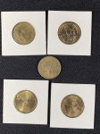 Moedas circuladas de 1 Dollar (EUA), 2011 Wampanoag Treaty 1621, 2010 Abraham Lincoln, 2009 William Henry Harrison, 2000 P x 2.