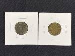 Moedas circuladas da Itália – Segunda Guerra Mundial, 5 Centesimi 1941, 5 Centesimi 1942.