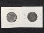 Moedas circuladas da Itália – Segunda Guerra Mundial, 20 Centesimi 1941, 20 Centesimi 1942.