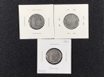 Moedas circuladas da Itália – Segunda Guerra Mundial, 20 Centesimi 1940, 20 Centesimi 1941, 20 Centesimi 1942.