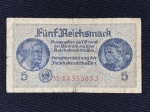 Cédula de 5 (Fünf) Reichsmark – Segunda Guerra Mundial – Alemanha – Bastante desgastada, podendo apresentar perdas e rasgos.