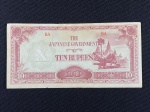 Cédula de ocupação japonesa de 10 Rupees – Segunda Guerra Mundial.