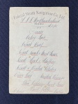 Cardápio de Jantar do Navio S.S Northumberland, de 16 de maio de 1918. Tratava-se de navio que fazia rotas no Canadá.